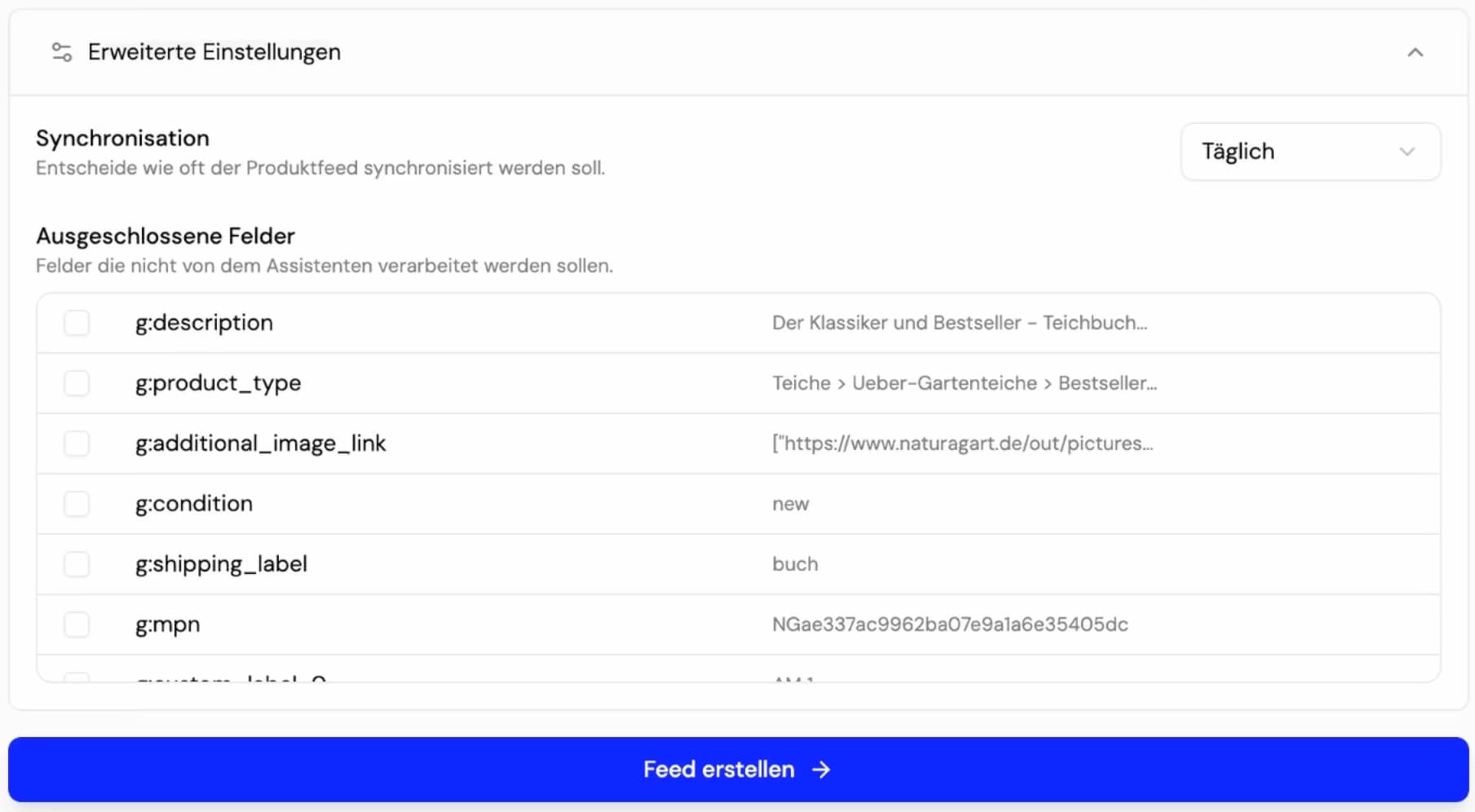 Fenster und Eingabefelder eines Online-Tools